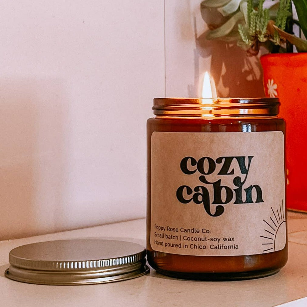 Cozy Cabin - 8 oz coconut wax candle