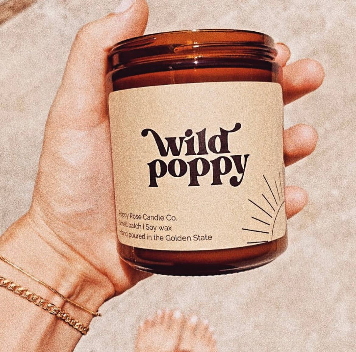 Wild Poppy 8 oz coconut wax candle