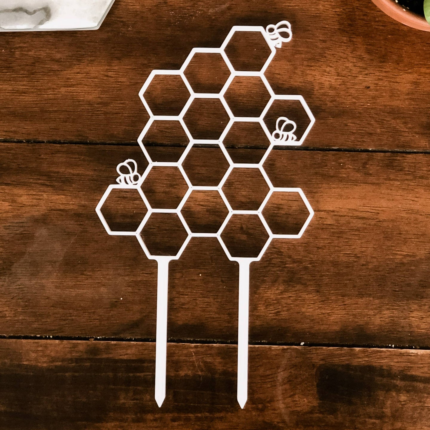 White Beehive  Houseplant Trellis