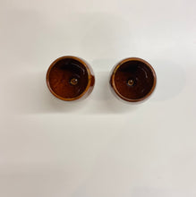 Load image into Gallery viewer, Brown Vintage Pottery Goblet Pair
