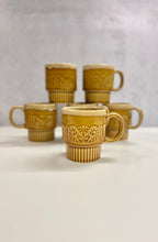 Load image into Gallery viewer, Set of 6 Vintage Japan Stoneware Stackable Mugs

