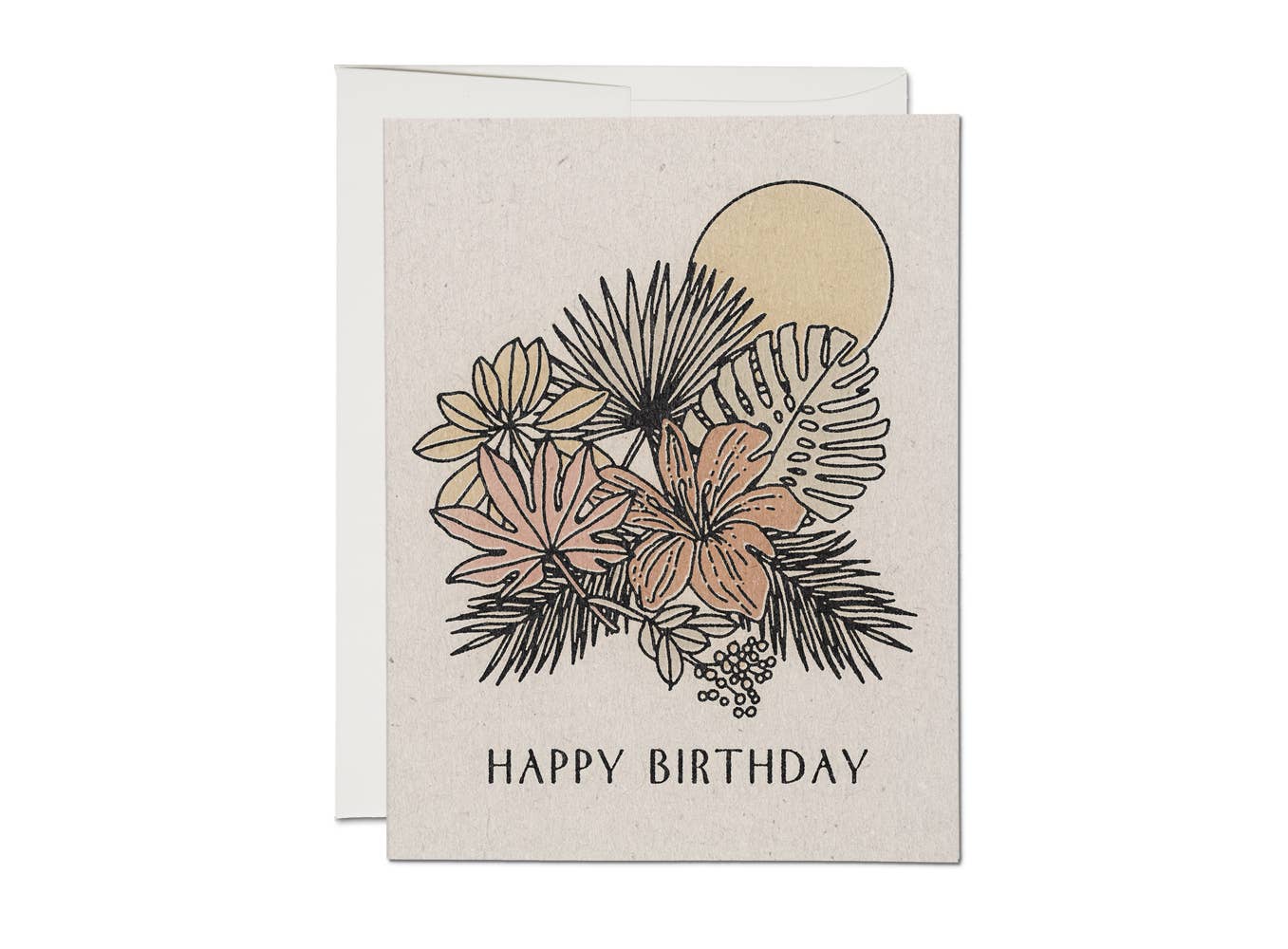 Happy Birthday tropical greeting card