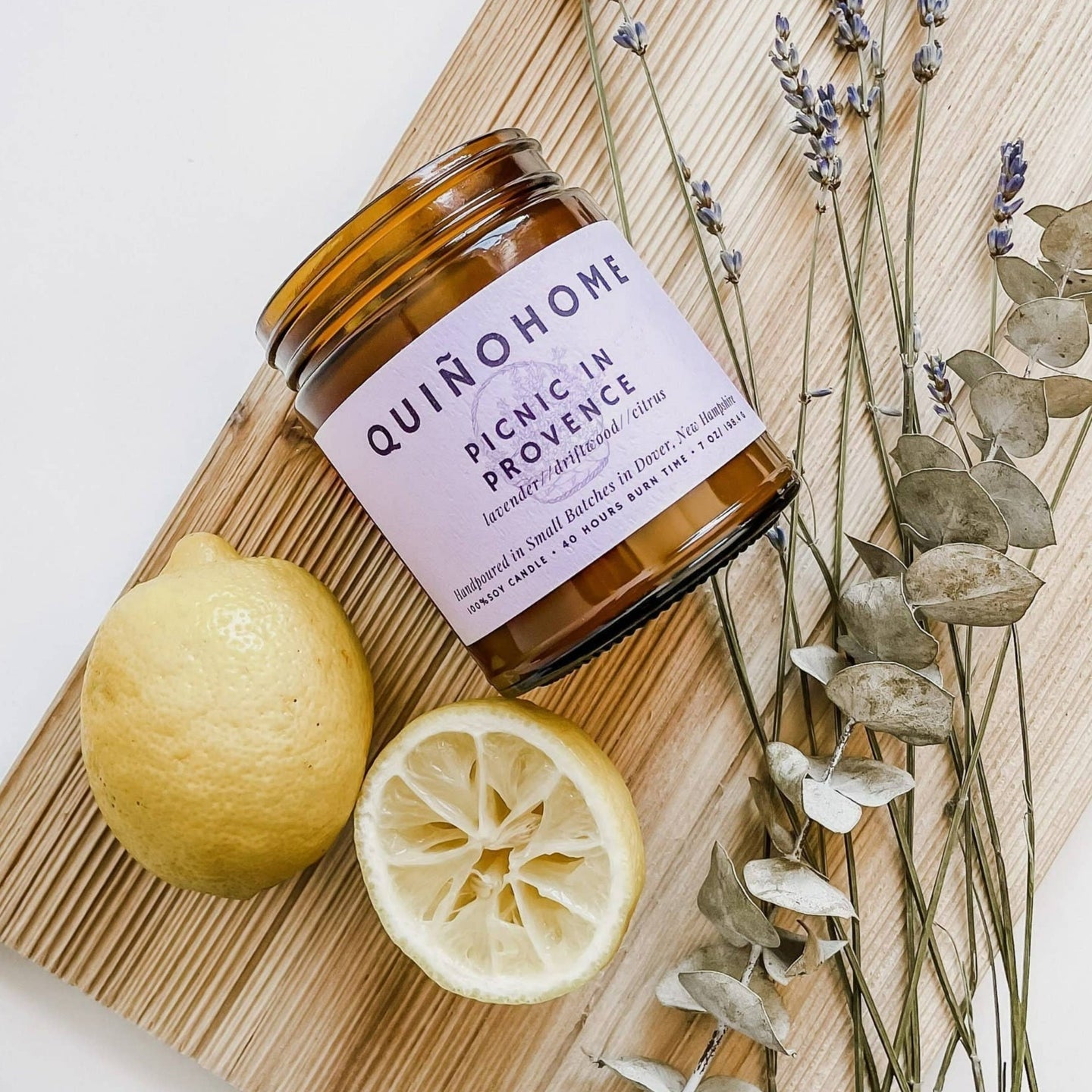 Picnic In Provence 7oz Soy Candle Amber Jar