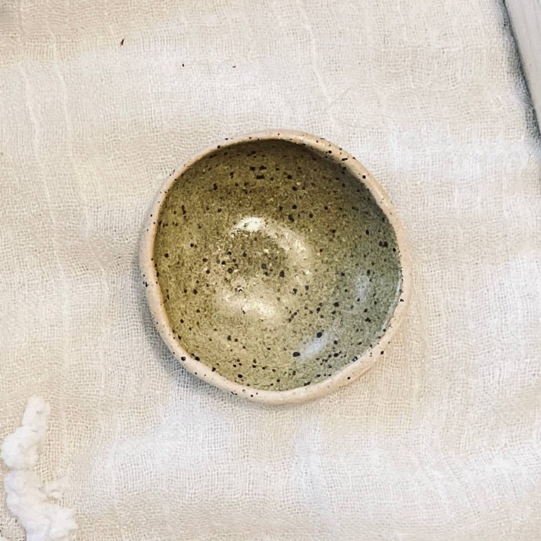 Green Ceramic Ring Dish