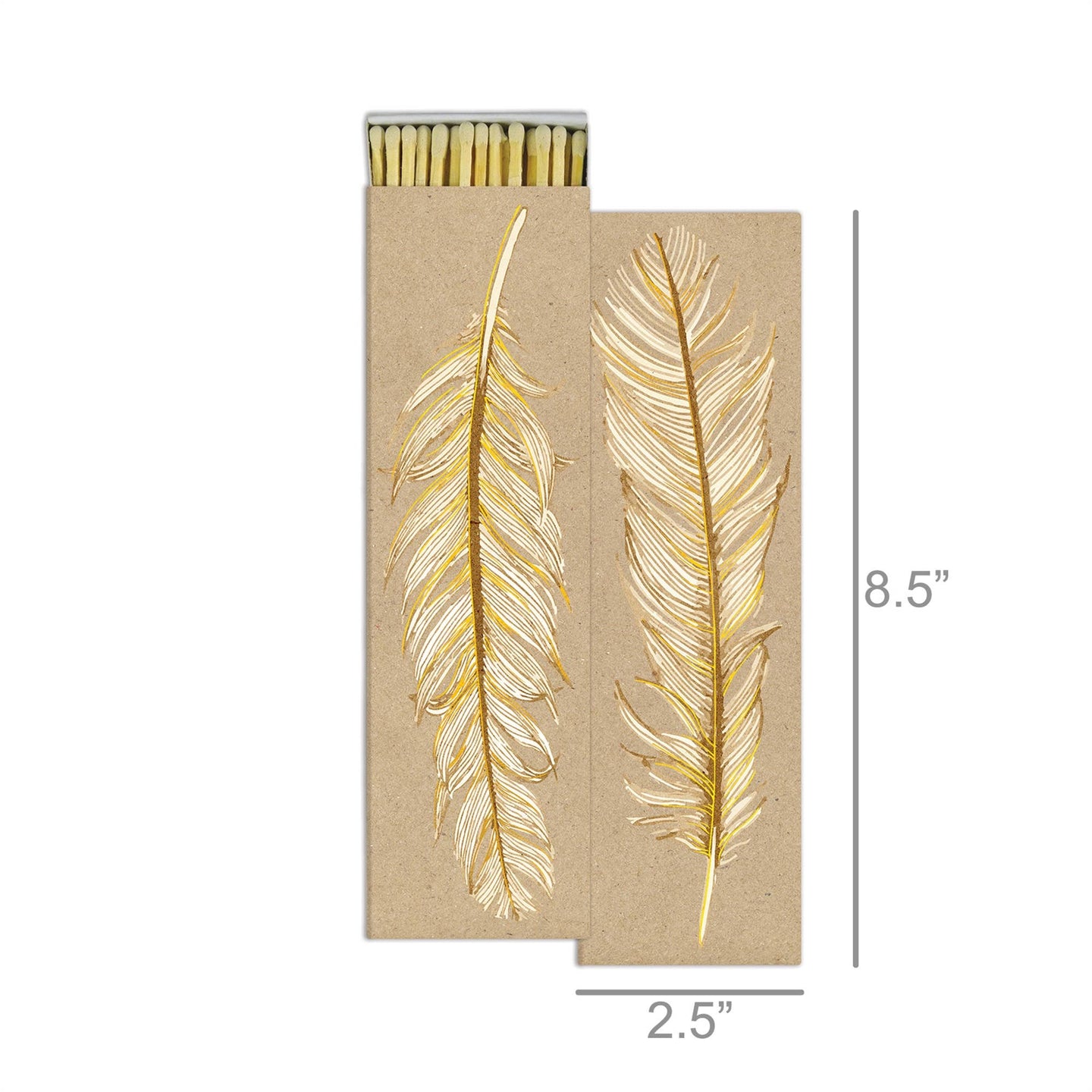 Matches - Ruffled Feather with Gold Foil