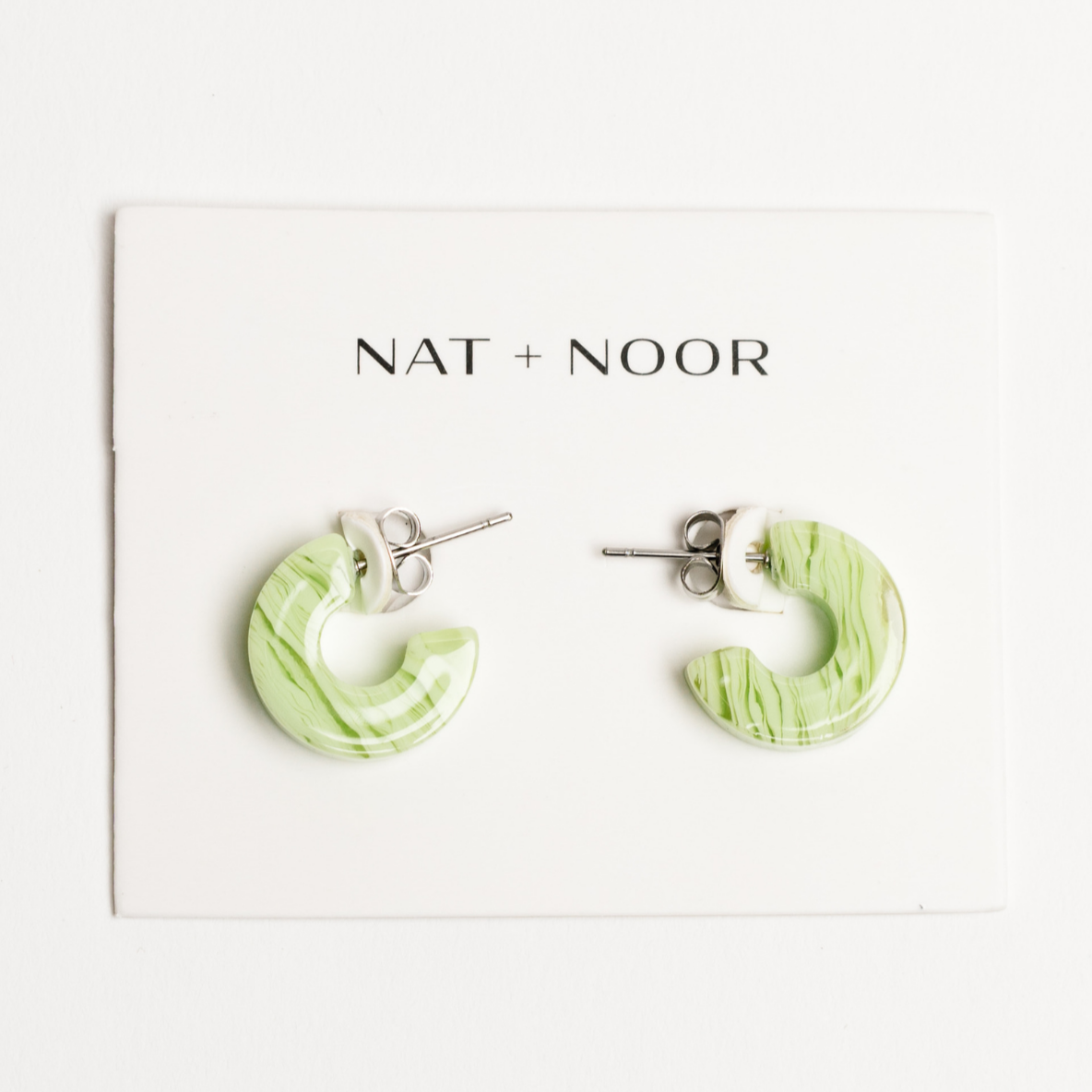 NAT + NOOR - Mini Mali Hoops in Tiger Green