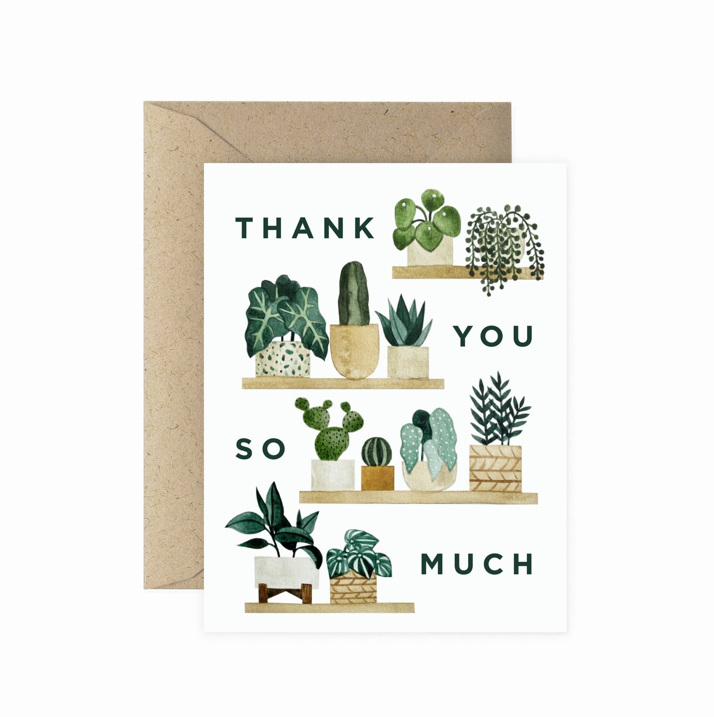 Thank You Plant Shelf Greeting Card