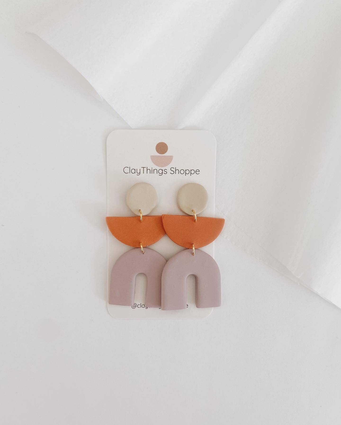 Maren in Spring Colors, Statement Clay Earrings