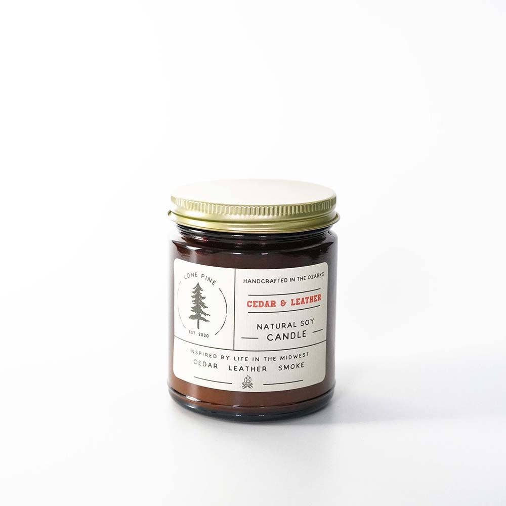Cedar & Leather Soy Candle