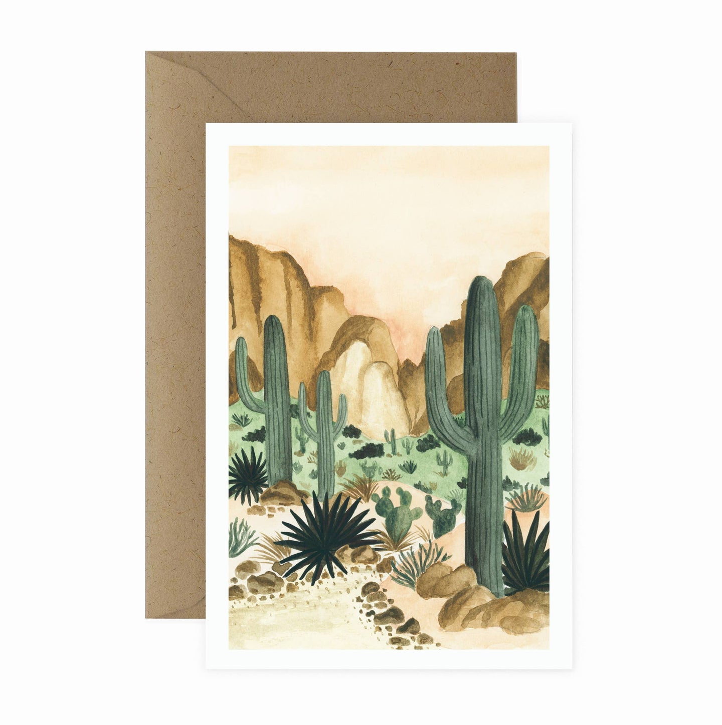 Warm Desert Art Print Greeting Card