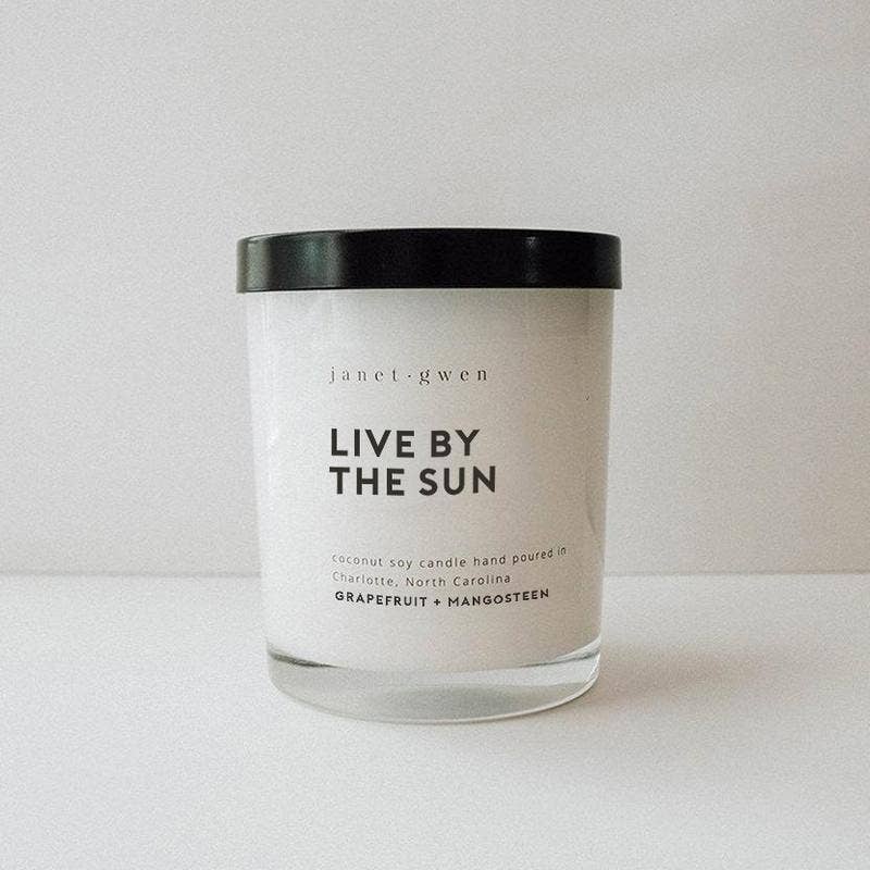 Live By The Sun Soy White Vessel Candle